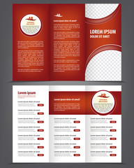 Vector empty trifold brochure template design, menu - 61405301