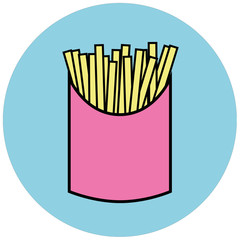 french fries icon vector illustration
