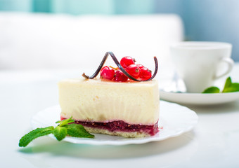 delicious piece of cheesecake