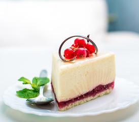 delicious piece of cheesecake