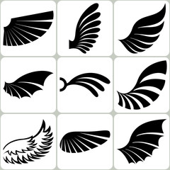 Wings Set, Vector Design Elements