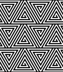 Triangles, Black and White Abstract Seamless Geometric Pattern