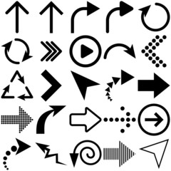 Vector Arrows Signs Set, Vector Illustration