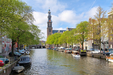 View of the Western church in Amsterdam