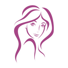 beautiful woman face, fashion concept