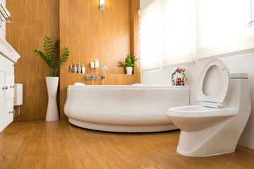 Modern house bathroom interior