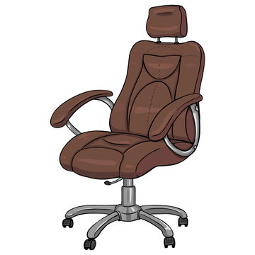 brown office chair isolated on white clip art preview