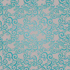 Vector seamless pattern with swirls motifs. Scrollwork backdrop.