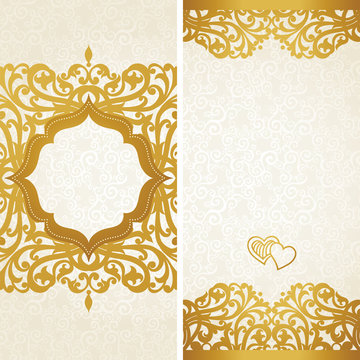 Vintage greeting cards with floral motifs in retro style.