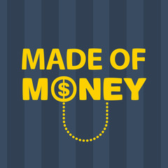 text  made of money