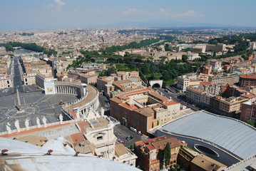Fototapeta na wymiar Roma San Pietro , vista dall'alto