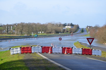 échangeur inondé