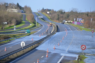 route submergée