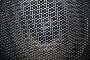 loudspeaker grid with round openings