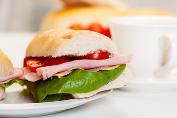 Italian panini sandwich