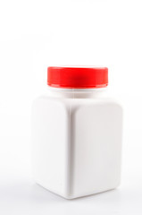 medicine bottle isolated white background