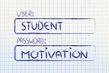 user Student, password Motivation