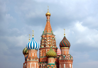 Fototapeta na wymiar Cerkiew Wasyla Błogosławionego na Placu Czerwonym w Moskwie, Rosja