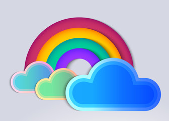 rainbow and clouds