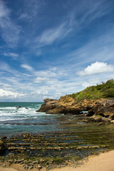 beautiful sky over bay of Biscay, Biarritz