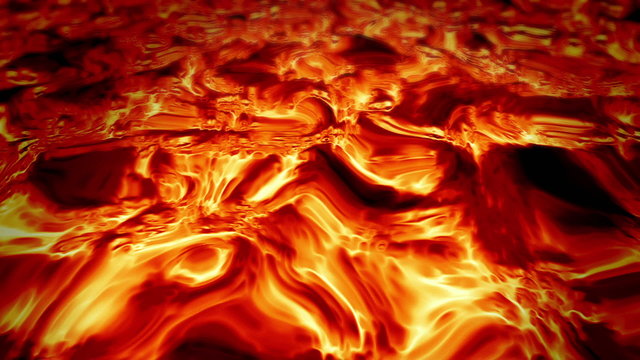 the lava flowing animation close up