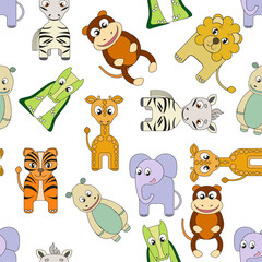 vector background with african animals.