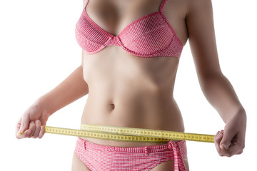 Measuring tape around belly