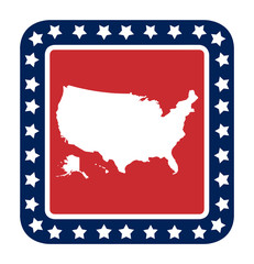 American map button