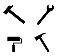 Outils de bricolage en 4 icônes