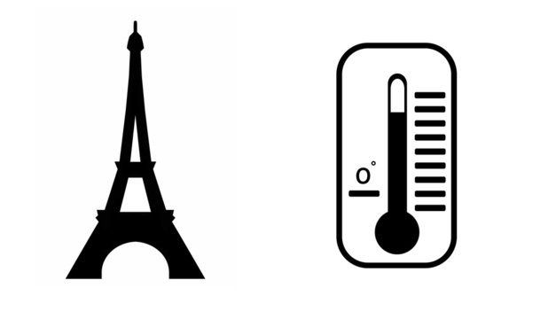 Thermomètre et la Tour Eiffel Stock Illustration | Adobe Stock