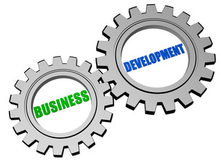 business development in silver grey gears
