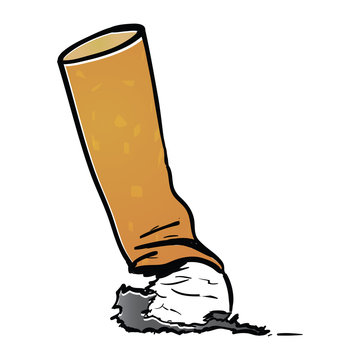 recommend clip art: Arrêter de fumer, écraser, cancer, cigarette, mégot