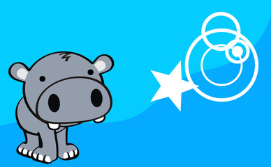 hippo cute baby cartoon wallpaper