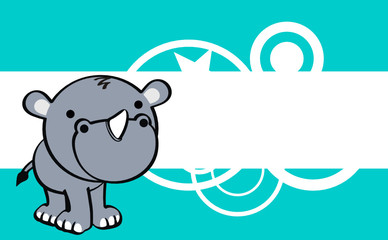 rhino cute baby cartoon background