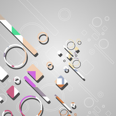 Colorful abstract circles background, dynamic illustration.