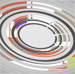 Abstract technology circles background, dynamic illustration.