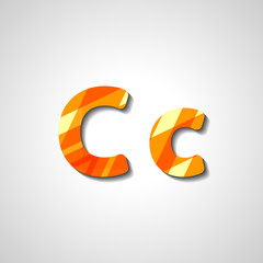 Colorful letter alphabet, abstract illustration