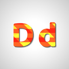 Colorful letter alphabet, abstract illustration