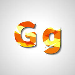 Colorful letter alphabet, abstract illustration