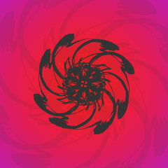 Abstract wave background, futuristic shapes illustration.