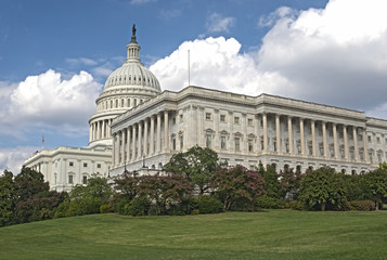 Outside View of US Capitol in Washington DC. Horizontal HDR