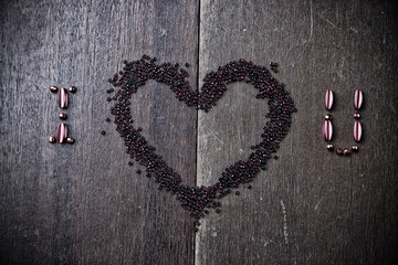 Background with text I love you for Valentine's day