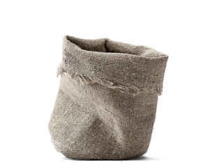 linen bag isolated on a white background.