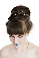Naklejka premium Fashionable young girl