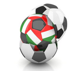 Italy soccer ball isolated white background