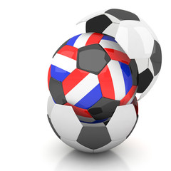 Netherlands soccer ball isolated white background