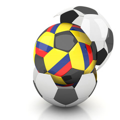 Colombia soccer ball isolated white background © tigger11th