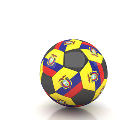 Obraz premium Ecuador soccer ball isolated white background