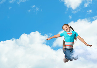 Fototapeta premium girl jumping