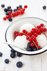 Ice cream with berries